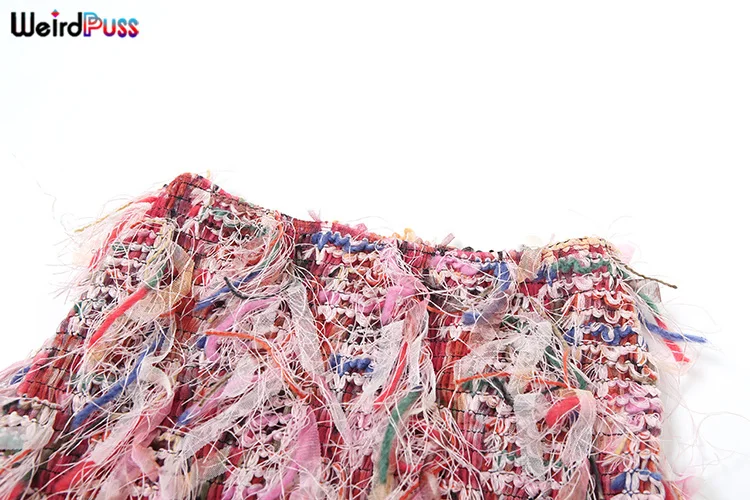 Colorful Tassel Skirts Thin Knit Wild Sexy - Uniqwear