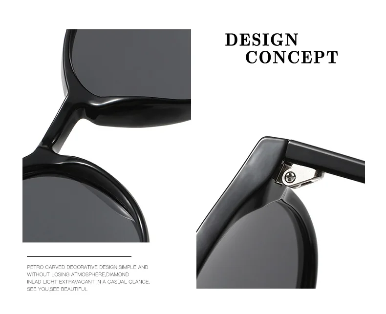 Retro Round Polarised Sunglasses Men Women UV400 - Uniqwear