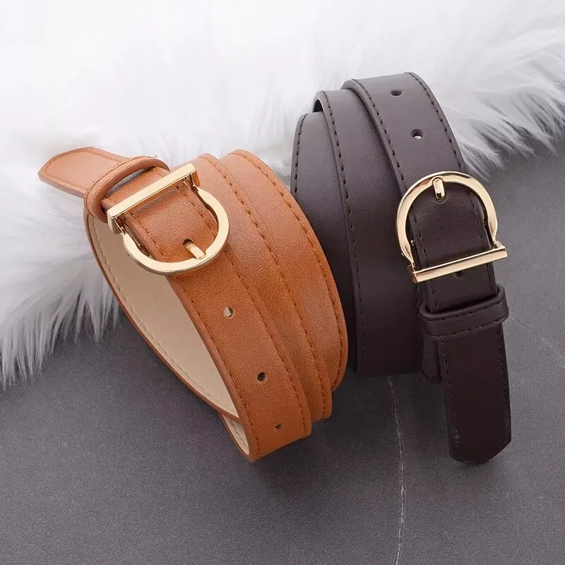 Women's Belt Fashion Pin Buckle Thin Soft Belt Women - Uniqwear