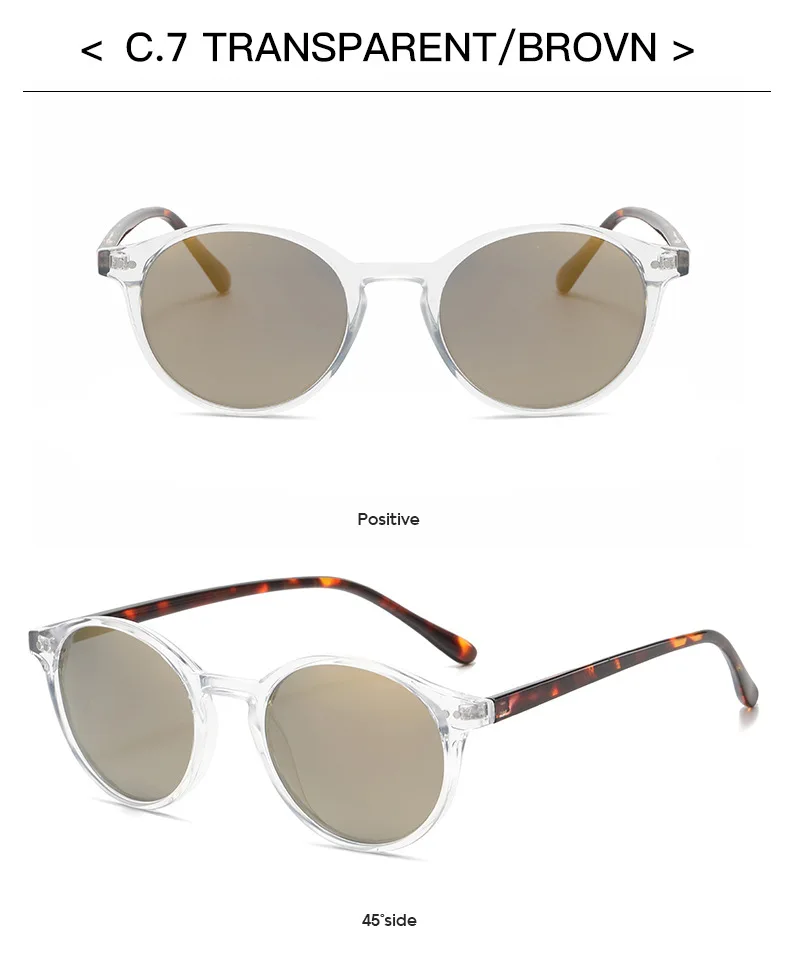 Retro Round Polarised Sunglasses Men Women UV400 - Uniqwear