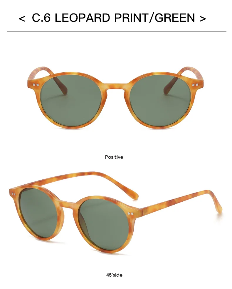Retro Round Polarised Sunglasses Men Women UV400 - Uniqwear