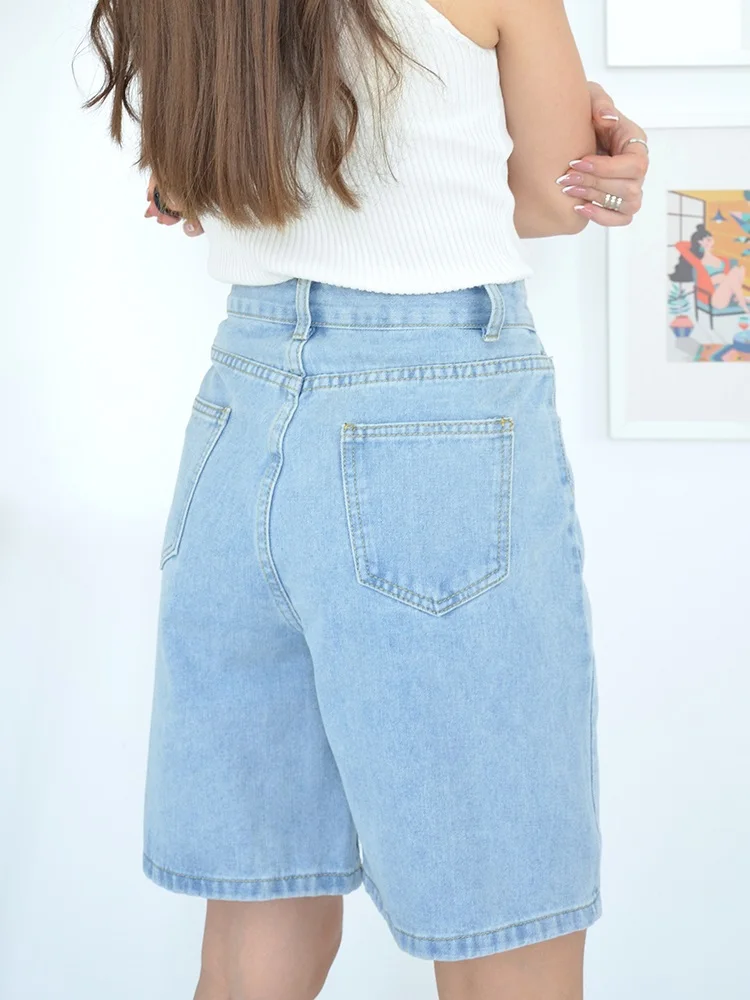 High Waisted Jeans Shorts Women - Uniqwear