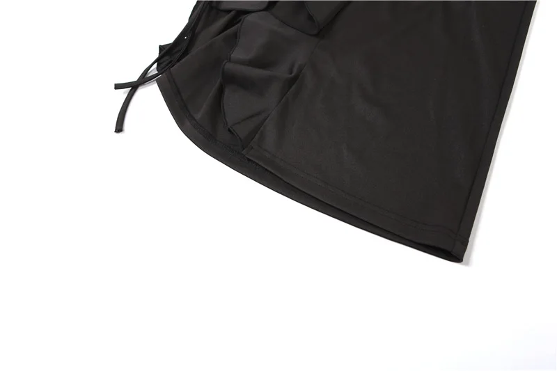 Gothic Black High Waist Mid Skirt - Uniqwear