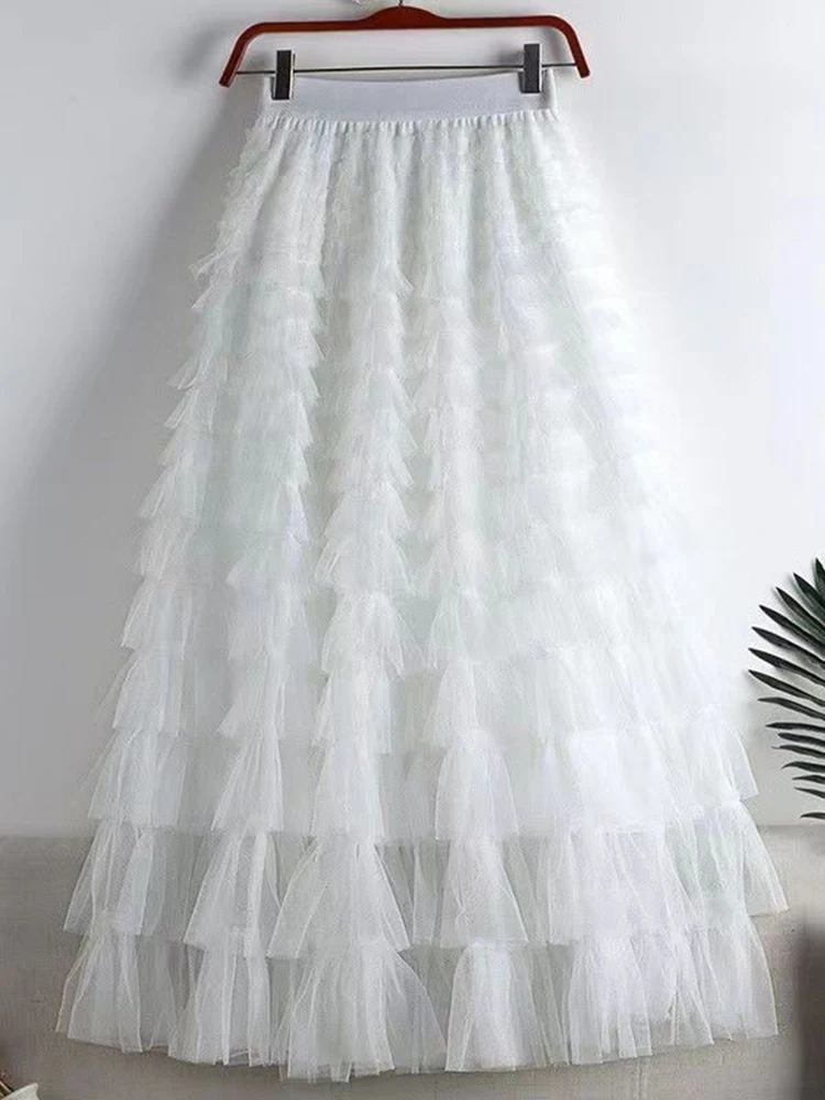 Fashion Mesh Skirt Women High Waist - Uniqwear