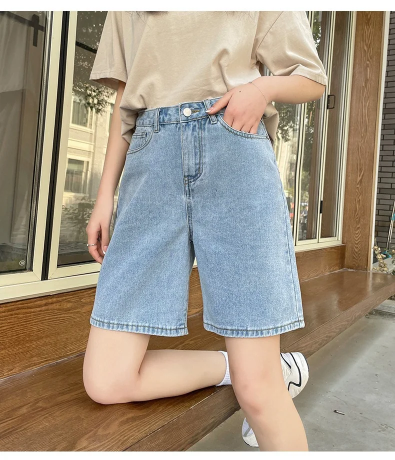 High Waisted Jeans Shorts Women - Uniqwear