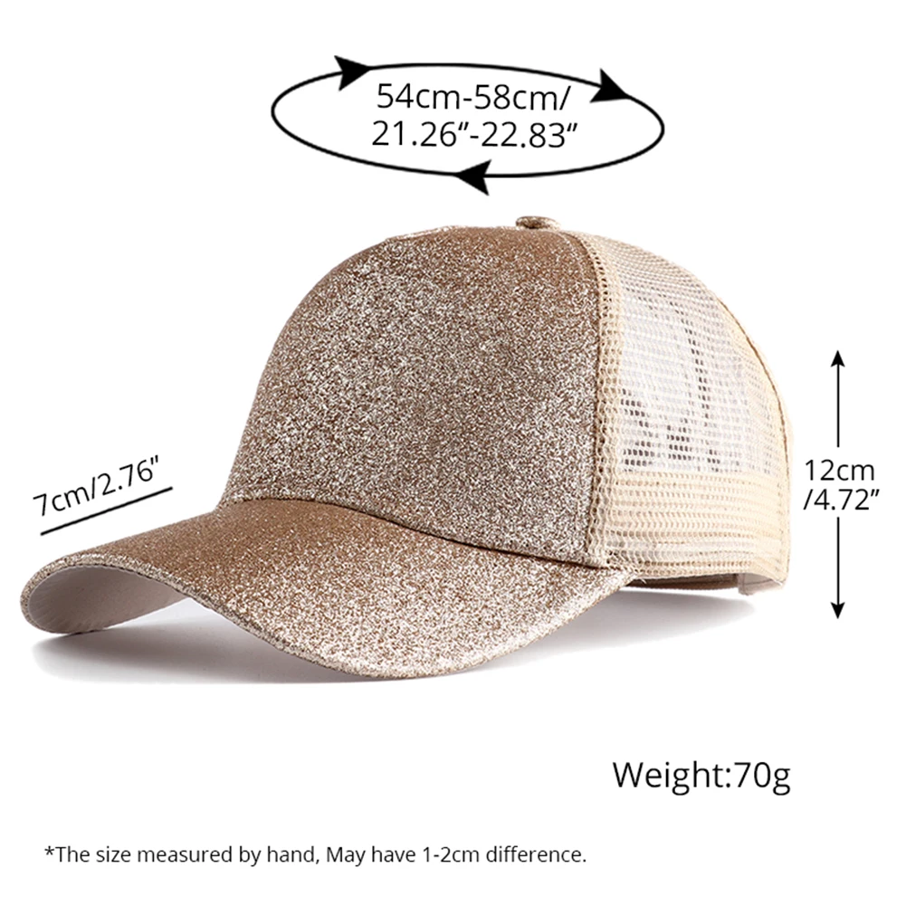 Summer Glitter High Ponytail Baseball Cap for Women - Uniqwear