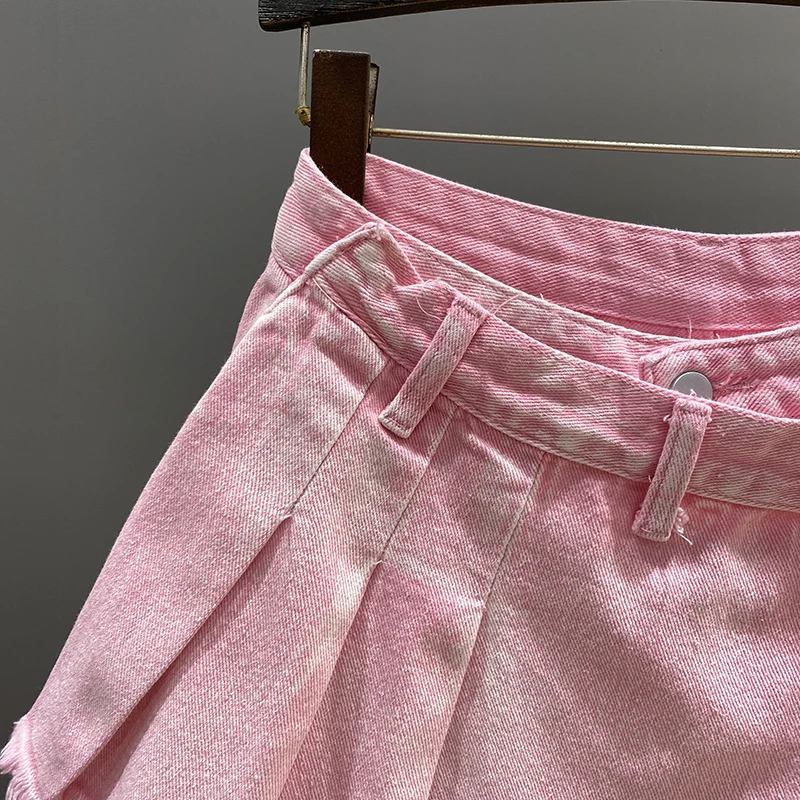 Irregular Denim Skirt Women's Summer High Waist Mini Skirts - Uniqwear