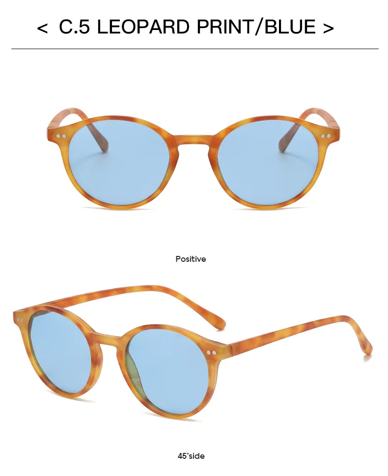 Retro Round Polarised Sunglasses Men Women UV400 - Uniqwear