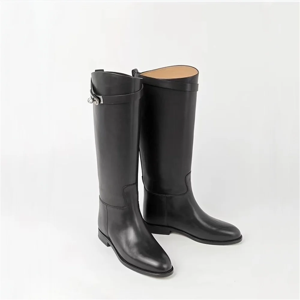 Fashion Women Knee High Boots Genuine Leather - Uniqwear