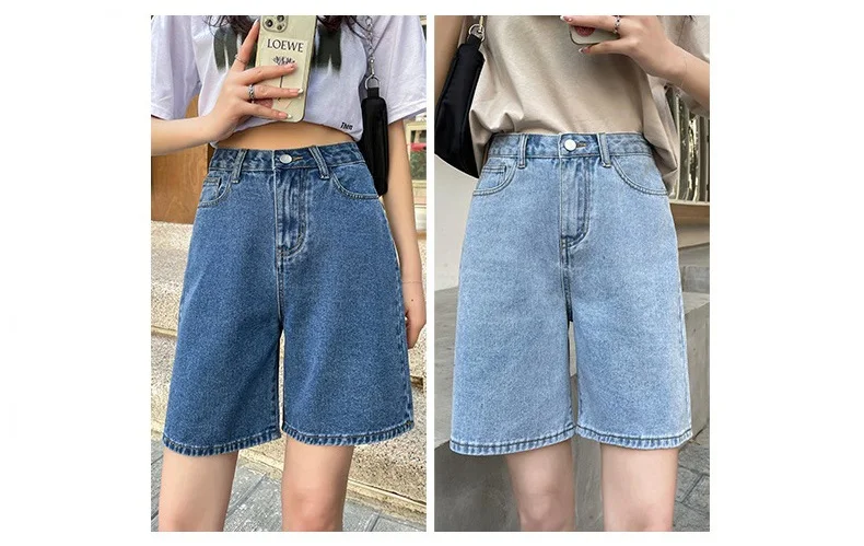 High Waisted Jeans Shorts Women - Uniqwear