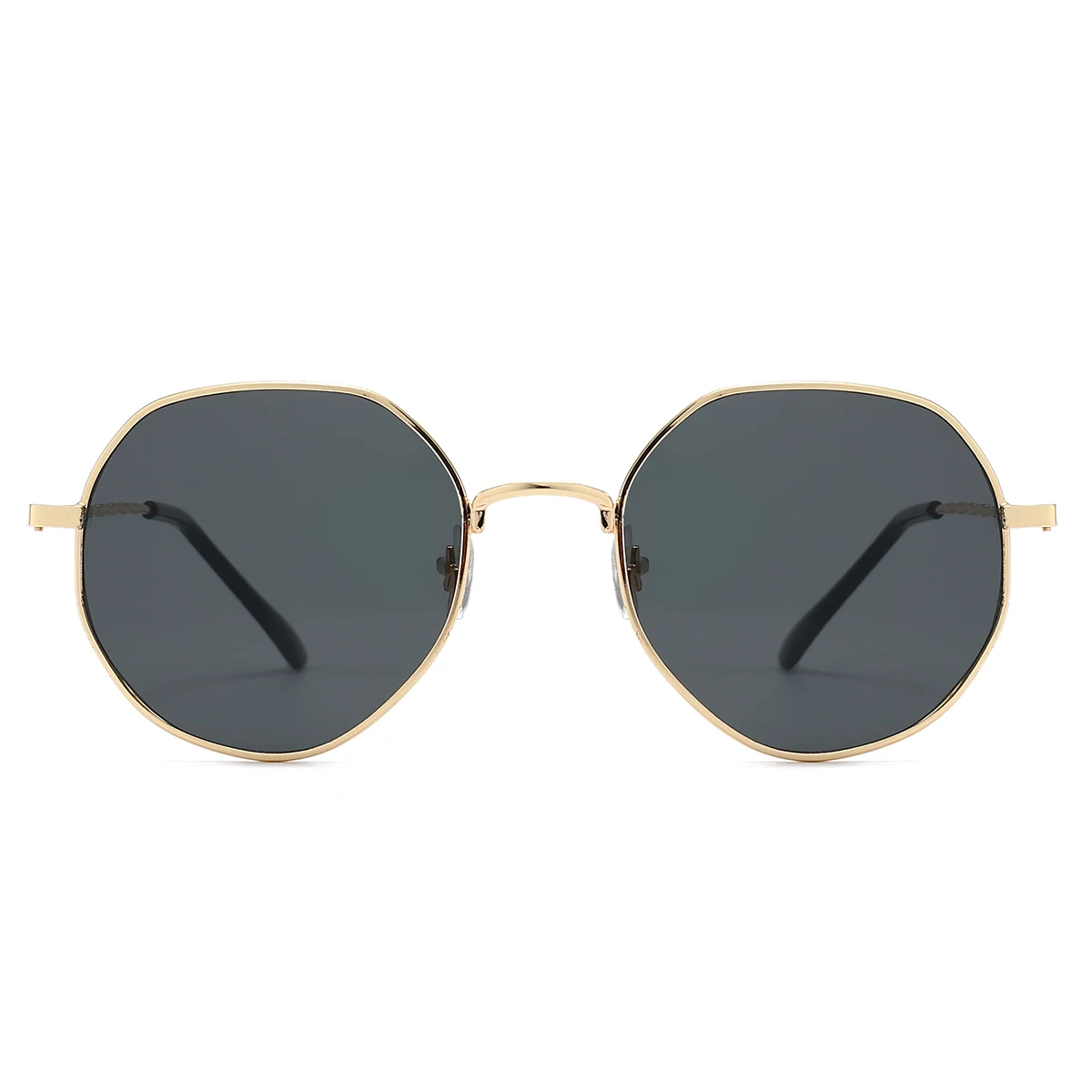 Polygon Metal Sunglasses Vintage Frame For Women - Uniqwear