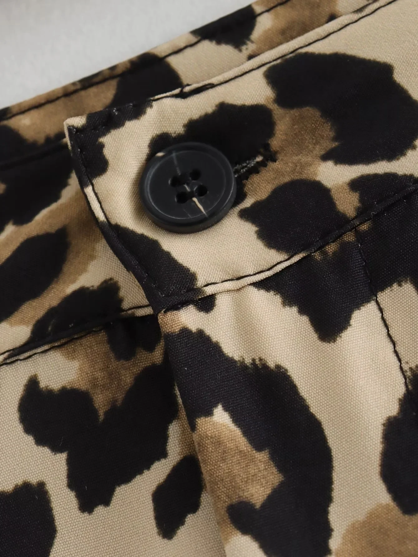 Vintage Leopard Pants Women High Waist Animal Print - Uniqwear