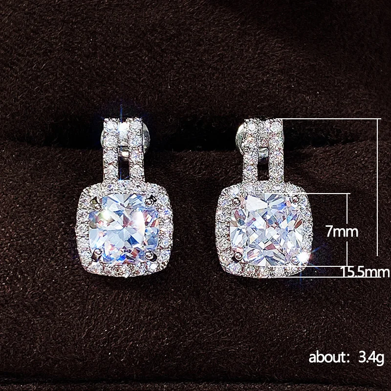 Silver Color CZ Stud Earrings for Women - Uniqwear