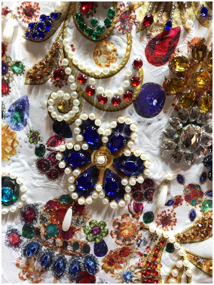 Luxury Heavy Beads Diamond Retro Court Dresses for Women - Uniqwear