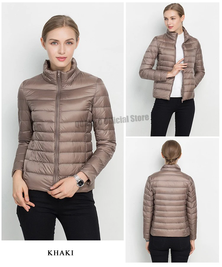 Women Spring Jacket Ultra Lightweight Packable Puffer - Uniqwear