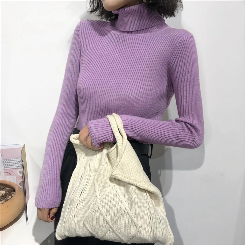 Women Knitted Ribbed Sweater - Uniqwear