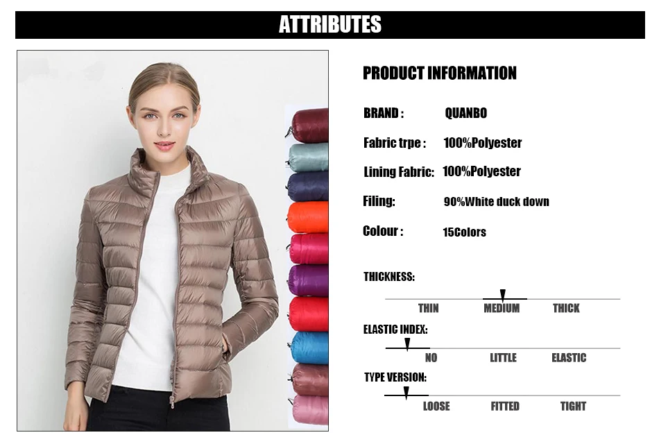Women Spring Jacket Ultra Lightweight Packable Puffer - Uniqwear