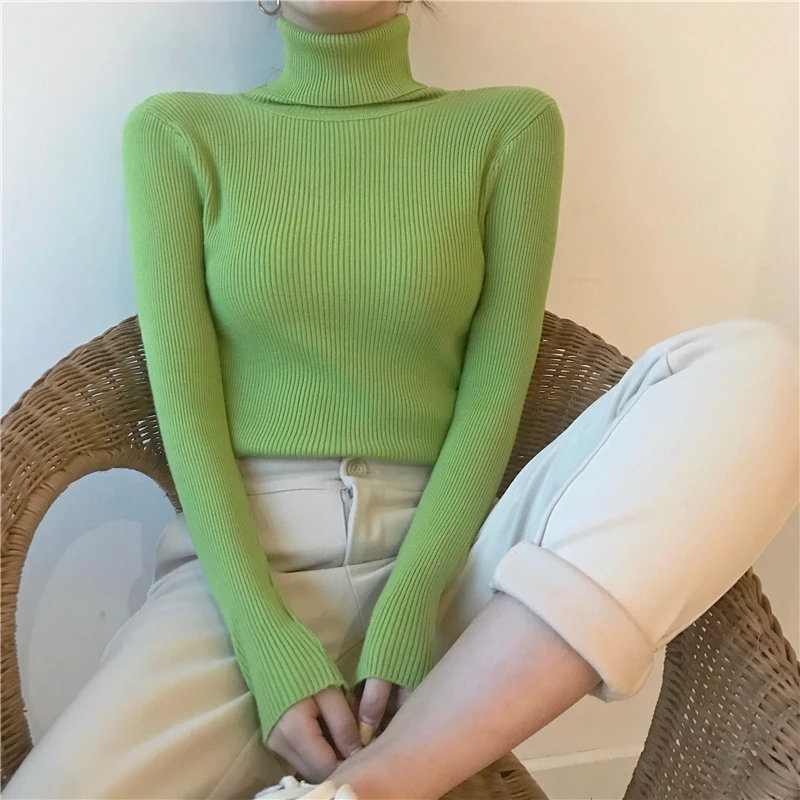 Women Knitted Ribbed Sweater - Uniqwear