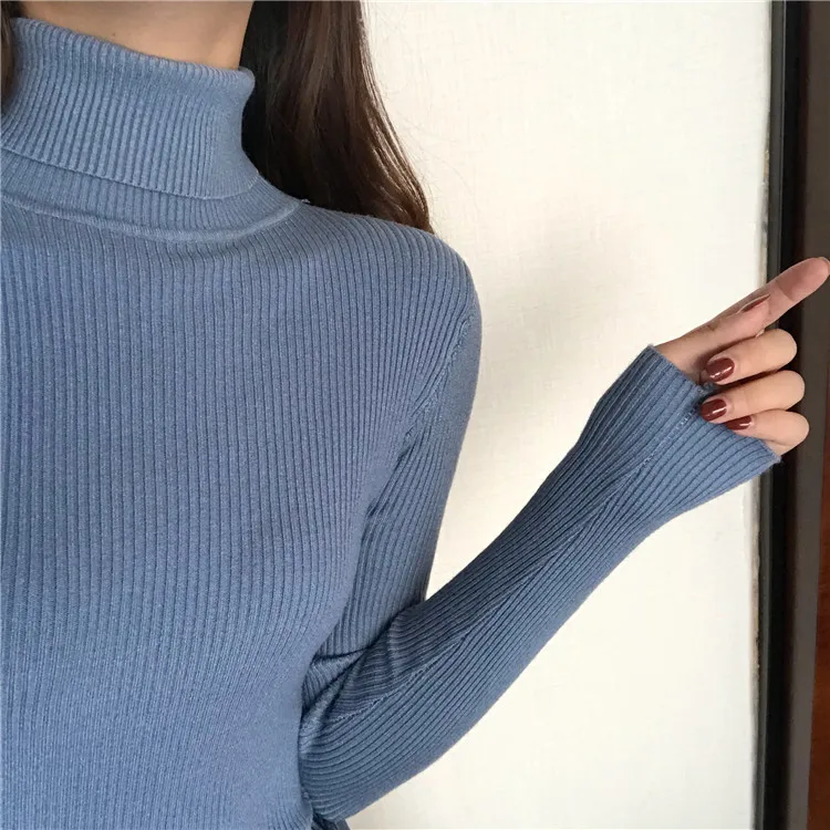 Women Knitted Ribbed Sweater - Uniqwear