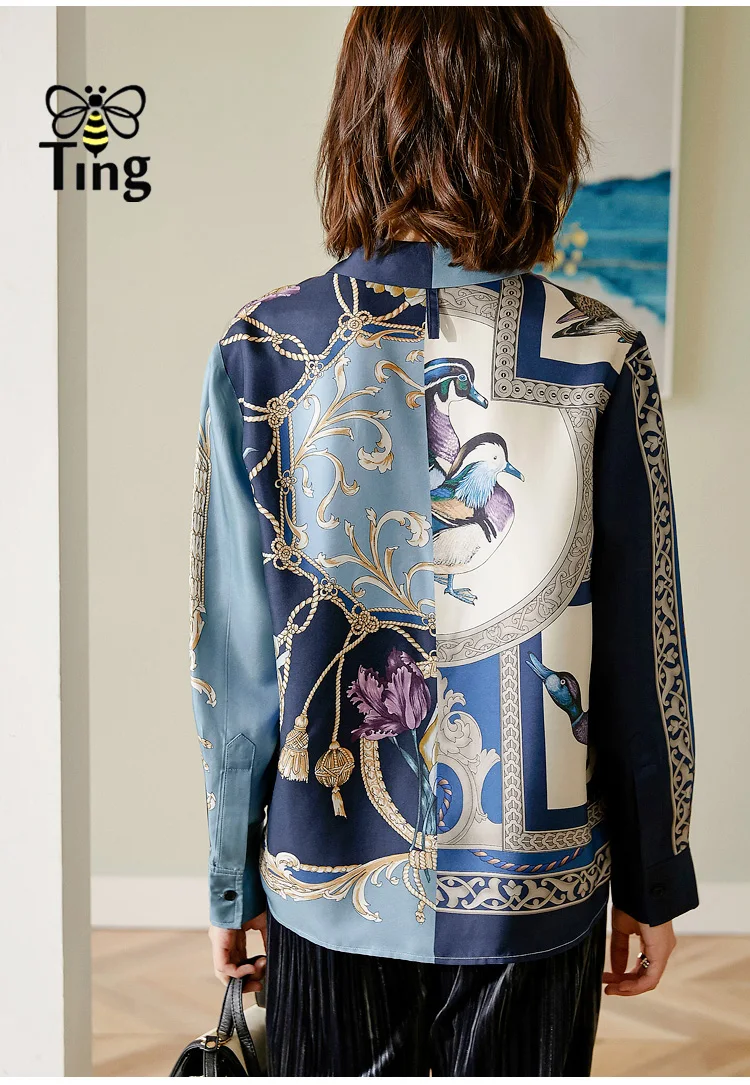 High Quality Casual Bird Floral Print Female Shirt - Uniqwear