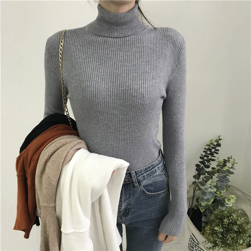 Women Knitted Ribbed Sweater - Uniqwear