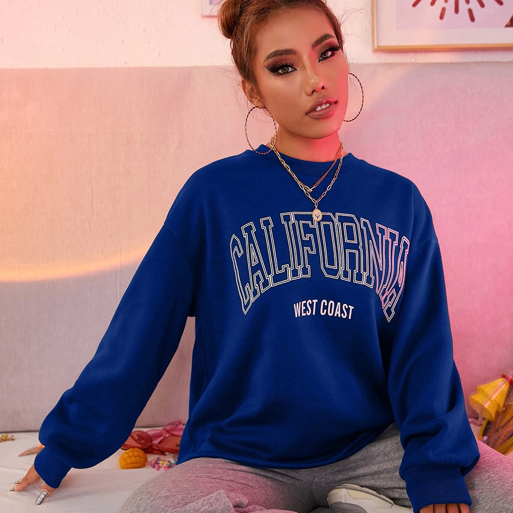 Woman Sweatshirts California West Coast Print - Uniqwear