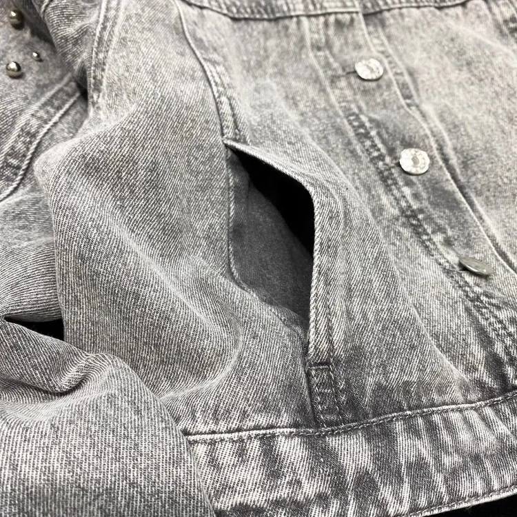 High Street New Women Denim Jacket Skirt Two Piece Set - Uniqwear