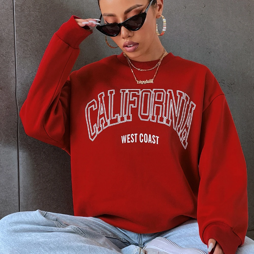 Woman Sweatshirts California West Coast Print - Uniqwear
