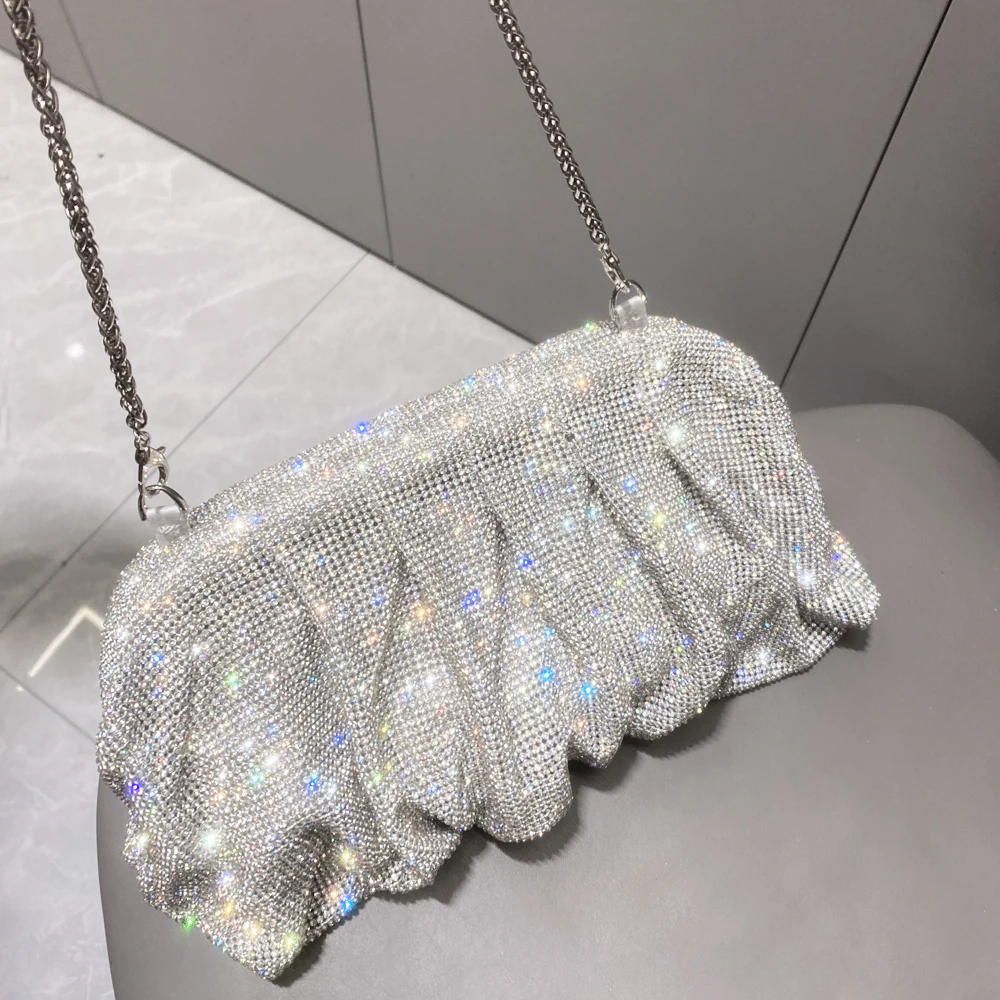 Shiny Rhinestones Handmade Evening Clutch Bags - Uniqwear