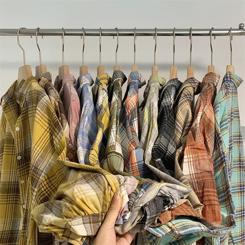 Plaid Shirt Women Autumn Long Sleeve Top - Uniqwear