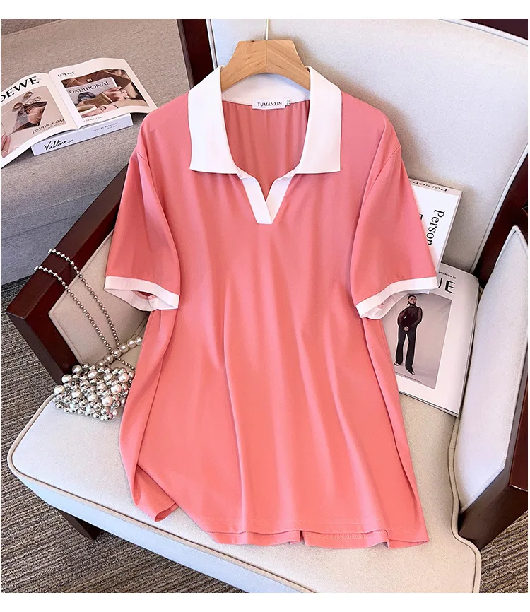 Plus Size Women's Loose Short Sleeve T-shirt - Uniqwear
