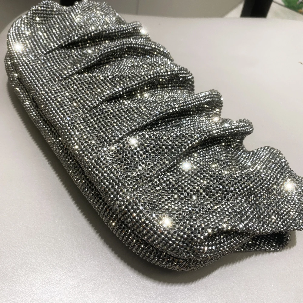 Shiny Rhinestones Handmade Evening Clutch Bags - Uniqwear