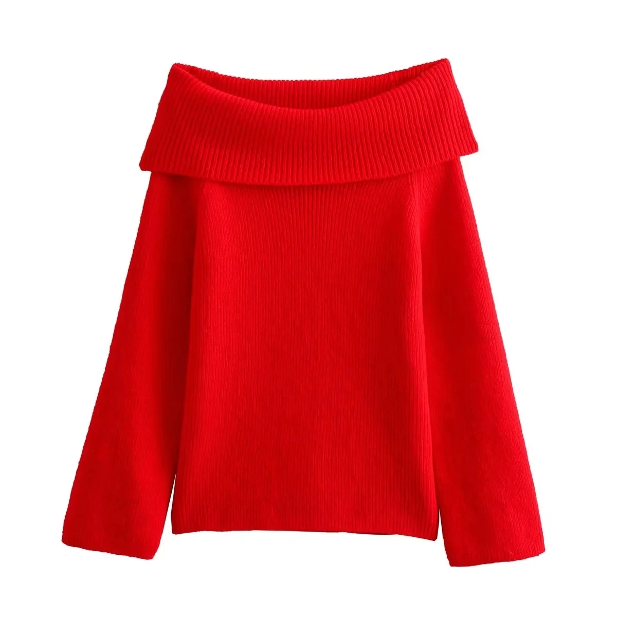 Women Fashion Off Shoulder Sweater - Uniqwear