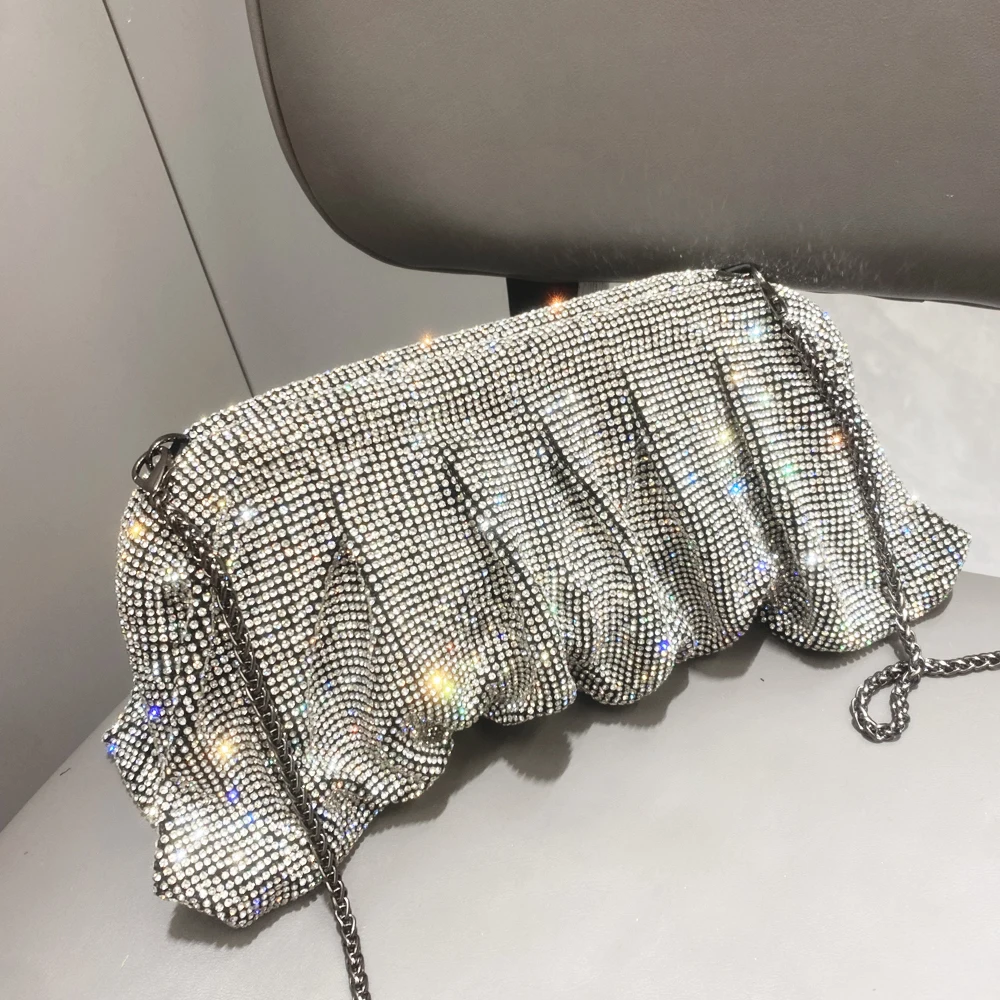 Shiny Rhinestones Handmade Evening Clutch Bags - Uniqwear