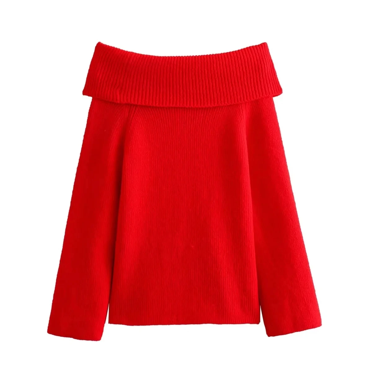 Women Fashion Off Shoulder Sweater - Uniqwear