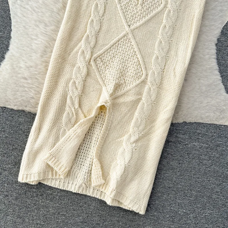 Fashion Women Sweater High Waist Skirt Set - Uniqwear