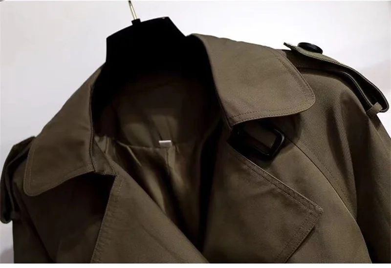 Women Jackets Double Breasted Streetwear Trench - Uniqwear