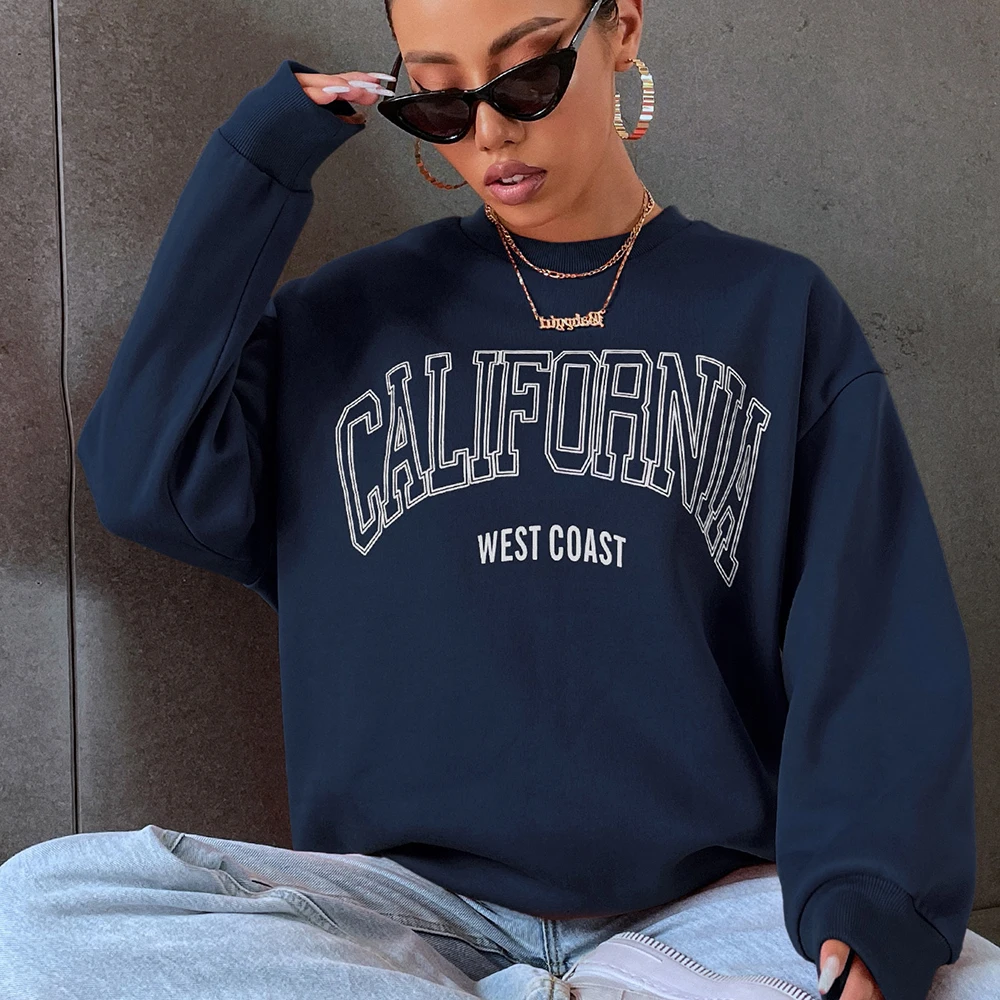 Woman Sweatshirts California West Coast Print - Uniqwear