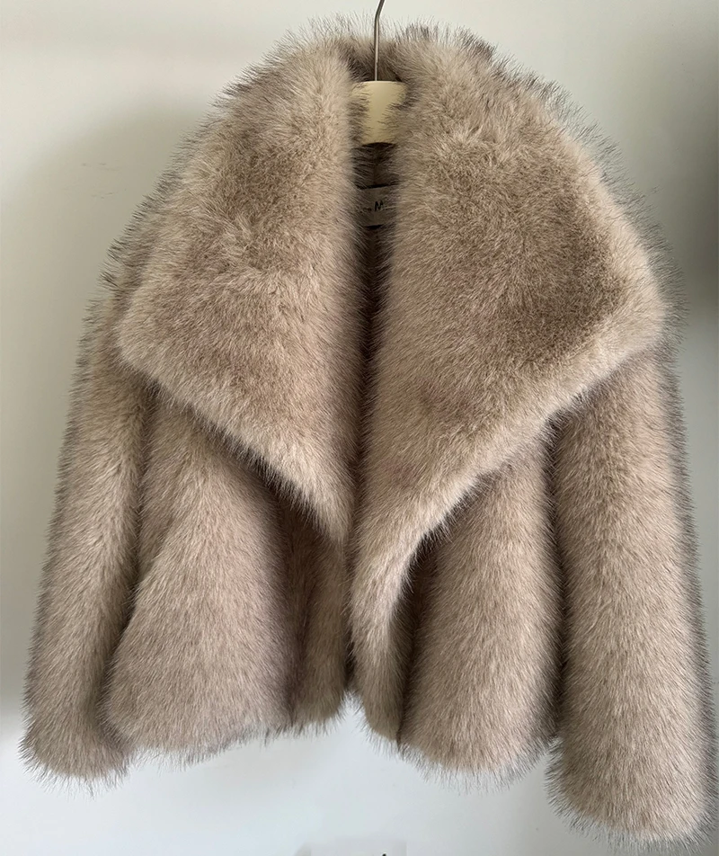 New Fashion Gradient Fluffy Fur Coat - Uniqwear