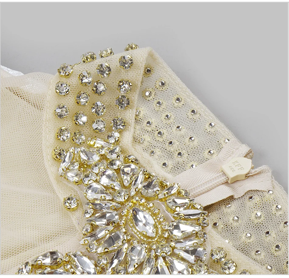 Luxury Diamond Beaded Feather Dress - Uniqwear
