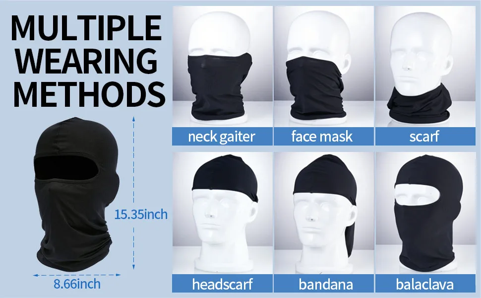 Face Mask Balaclava Black Ski Masks - Uniqwear