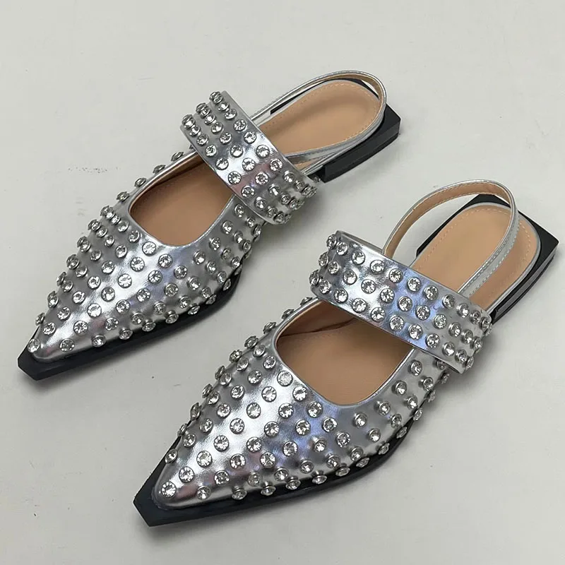 New 2025 Luxury Crystal Footwear Women Flats - Uniqwear