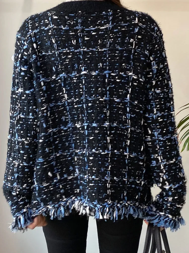Vintage Tassels Patchwork Jacket Casual Fashion Female - Uniqwear