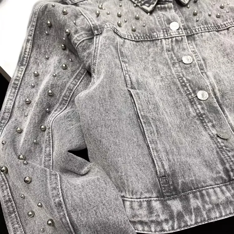 High Street New Women Denim Jacket Skirt Two Piece Set - Uniqwear