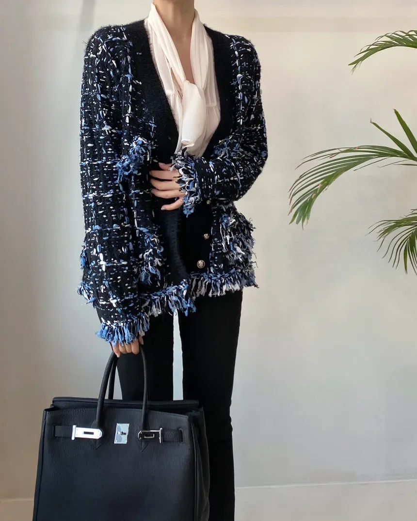 Vintage Tassels Patchwork Jacket Casual Fashion Female - Uniqwear