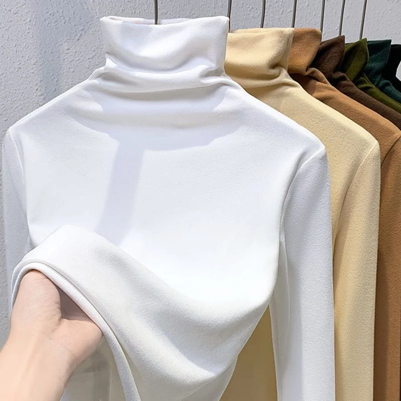 Women's Turtleneck Thick Long Sleeve Pullover - Uniqwear