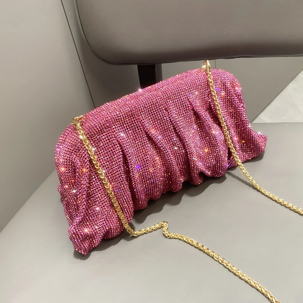 Shiny Rhinestones Handmade Evening Clutch Bags - Uniqwear