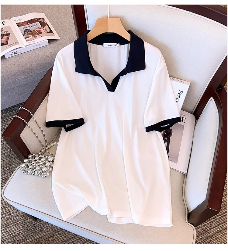Plus Size Women's Loose Short Sleeve T-shirt - Uniqwear