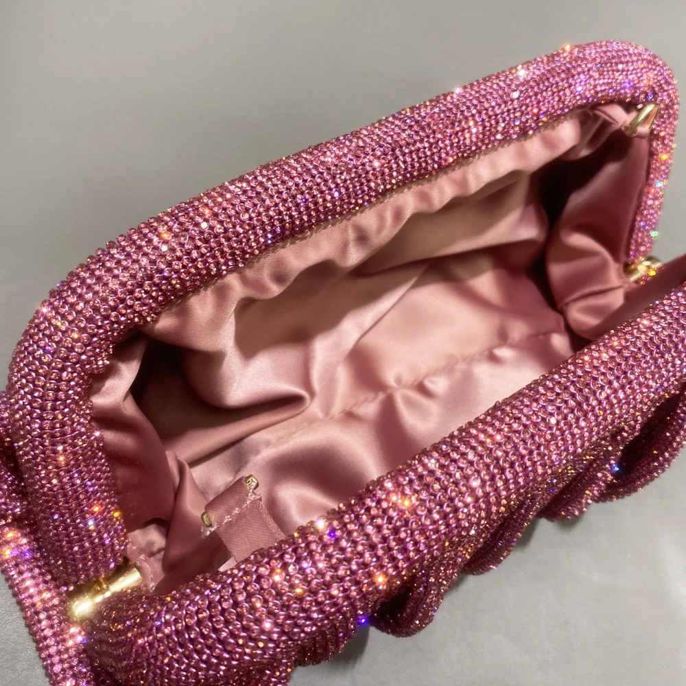 Shiny Rhinestones Handmade Evening Clutch Bags - Uniqwear
