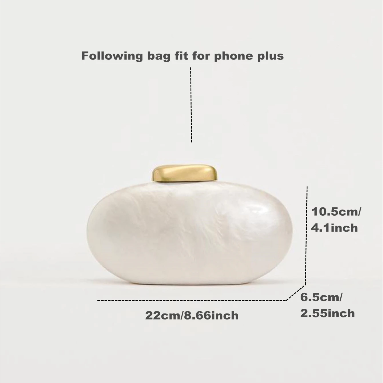 Egg shape Clutch Bag Acrylic purse women - Uniqwear